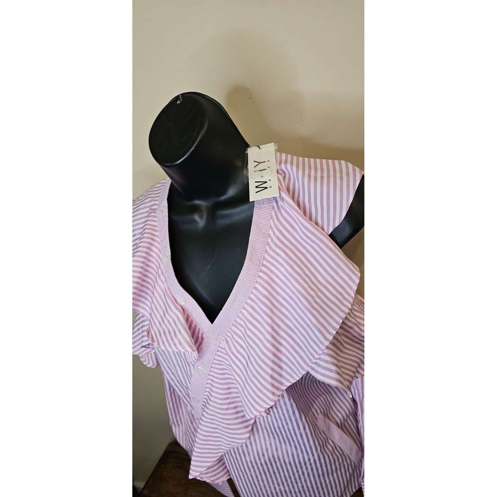 Why Dress Women's Pink & White Cold Sholder Top Size Large ( NWT) - Picture 4 of 13